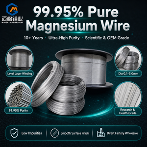 Alambre <span class=keywords><strong>de</strong></span> Magnesio Puro al 99.95% Maige, Diámetro 0.1-5.0mm, Filamento Enrollado <span class=keywords><strong>de</strong></span> Alta Pureza para Investigación, Dispositivos <span class=keywords><strong>de</strong></span> Salud, Venta al Por Mayor OEM - Product Image 3