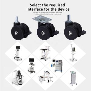 Hochbelastbare 50mm 65mm Schwarze Universal-Rollen aus Kunststoff mit Bremse Lenkrollen für Badezimmer - Product Image 6