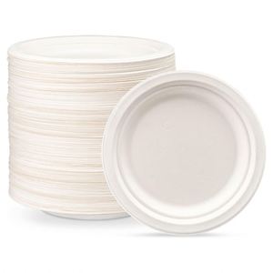 Biodegradable <b>Disposable</b> Cutlery and 6 7 8 9 10 Inch Paper <b>Plates</b> for Food Packaging for Camping Factory Price - Product Image 1