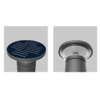 Lampadaire LED d'extérieur pour pelouse et jardin, 1-3W, 120LM/W, 5V, 5AH, batterie solaire, PC, aluminium, 250XH900MM