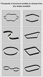 Profilé en aluminium de 60 mm pour éclairage LED, profilés en aluminium pour éclairage mural, forme personnalisée, support d'affichage lumineux, cadre pour affiche éclairé, Enrich - Product Image 2