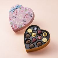 Hartvormige chocolade geschenkdozen, op maat gemaakte luxe papieren doos voor handgemaakte chocolaatjes, Valentijnsdag, verjaardag, speciale geschenken