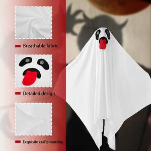 Disfraces de Calabaza de <span class=keywords><strong>Cazafantasmas</strong></span> para Niños con Logotipo Personalizado, Disfraz de Cara de Fantasma Blanco para Niños y <span class=keywords><strong>Mujeres</strong></span> para Halloween - Product Image 3