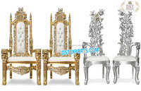 Chaises de mariage en bois pour les mariés, style royal, durables, taille personnalisée, chaises de trône pour événements de mariage