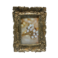 Classique européen rétro 5x7 gothique Vintage Style baroque ornement cadre Photo verre en résine Antique pour la décoration intérieure et l'utilisation en Studio