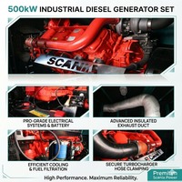 Groupe électrogène diesel super silencieux 500 kW 625 kVA à prix d'usine avec 50/60 Hz monophasé/triphasé pour solution d'alimentation de secours industrielle