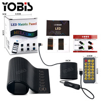 Panneau matriciel flexible à LED programmable, contrôle par application Bluetooth, affichage LED personnalisé avec texte, motif, animation, défilement pour voiture