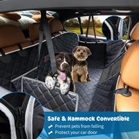 Housse de siège auto moderne pour chien en tissu Oxford durable et imperméable, amovible, polyvalente, type hamac pour animaux, tapis/protège-sièges à motif uni pour siège arrière (tous modèles)