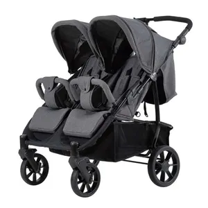 Brightbebe Wholesale 3 In 1 Folding Detachable Double Baby Pram Twin Buggy Stroller For 0-3 Years Old Babies For Travel Outdoor