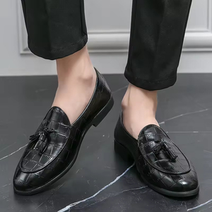 Zapatos Oxford de Cuero Genuino para Hombre, Estilo Italiano de Alta Gama, Hechos a Mano, para Boda, con Cierre Deslizante, Otoño, Ligeros, Bordados, Camuflaje - Product Image 6