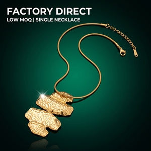 Collana indipendente <span class=keywords><strong>Avant</strong></span> <span class=keywords><strong>Garde</strong></span> con medaglione a doppio strato martellato, in metallo pesante, anti-ossidazione, con catena a spina di serpente - Product Image 1
