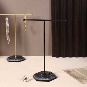 Mystic Arts T-Shaped Jewelry Rack Metal Minimalist Style Necklace Earring Display <b>Stand</b> <b>Desktop</b> Organizer - Product Image 4