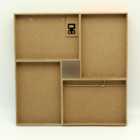 Tableau d'affichage photo personnalisable en MDF/bois écologique moderne avec clips, tableau décoratif pour notes, pour la décoration murale de la maison ou du bureau