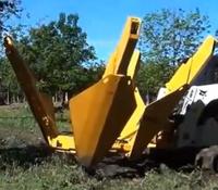 Accessoire de transplanteur d'arbres pour chargeuse compacte, 44 pouces, 4 lames de coupe, pour une transplantation efficace des semis