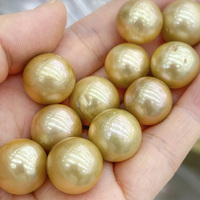 Muses Jewels - Perles d'eau douce naturelles cultivées, teintes, rondes, lisses, 12-15 mm, perles en vrac pour bijoux, Naturstein Perlen