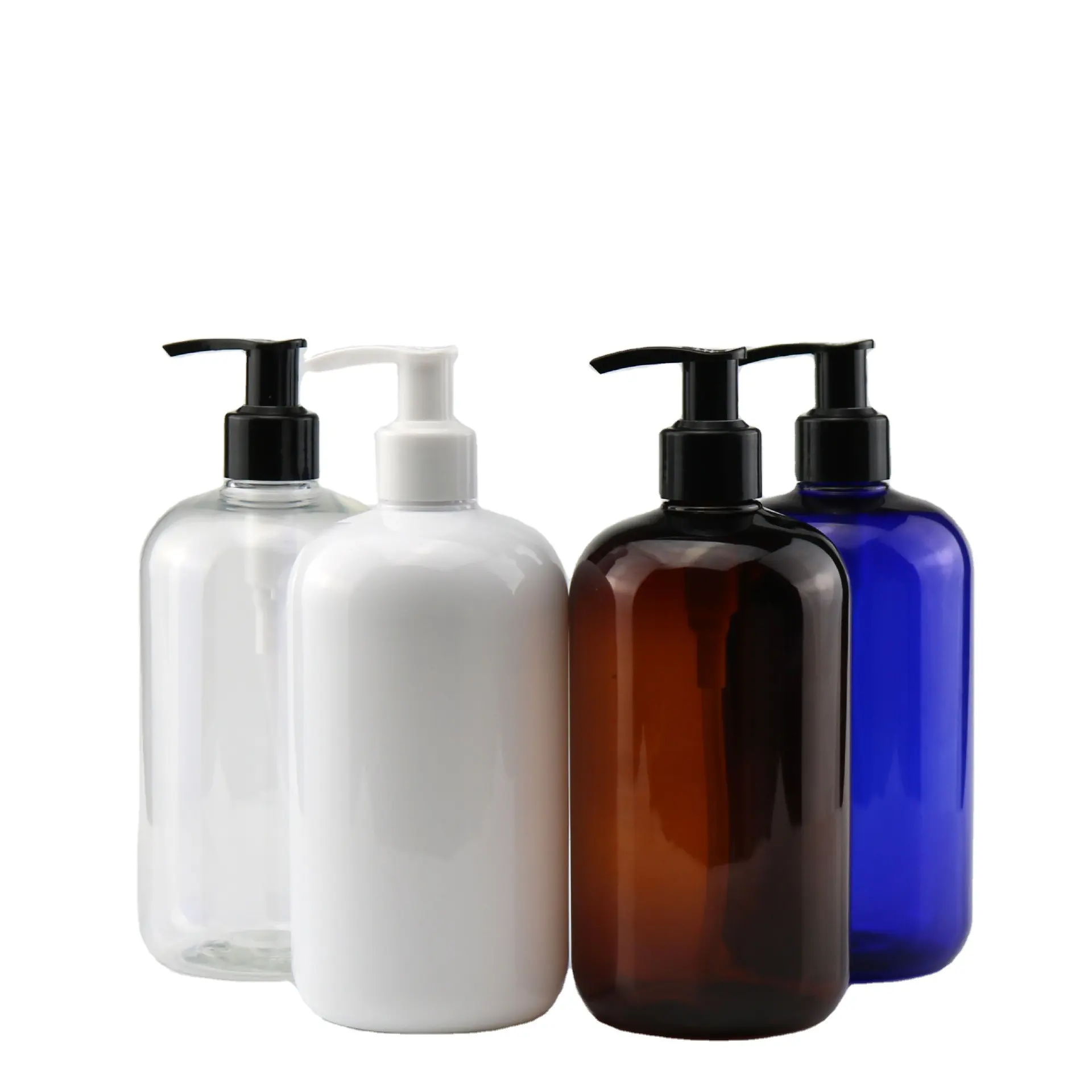 500ml ml pet short fat round shoulder plastic bottle shampoo shower gel cosmetic dispensing