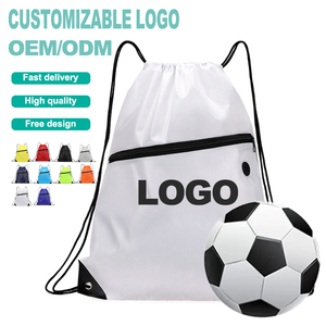 Mochila deportiva con cordón de poliéster personalizada con estampado - Product Image 1