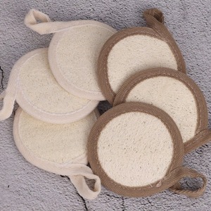 Éponge de loofah naturelle réutilisable, écologique, non parfumée, couleur personnalisée, lingette nettoyante pour le visage, serviette démaquillante pour le bain, pour un usage quotidien - Product Image 1