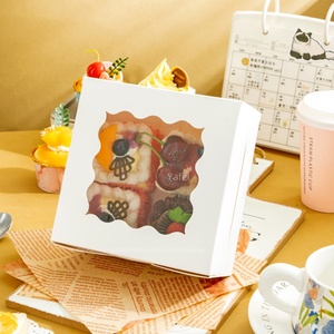 Carry Flower White <span class=keywords><strong>10x10</strong></span> Strong Rectangle Tres Leches Miniatura Cajas de pastel individuales Diferentes tamaños Plegable - Product Image 1