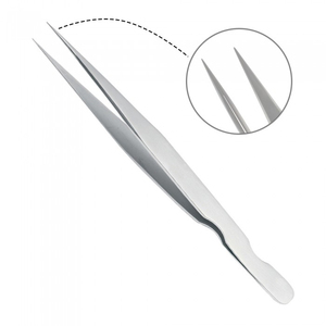 False Eyelash Extension Tweezers Japanese Stainless Steel Durable Non Corrosive Lash Tweezers With Non Slip Handle - Product Image 5