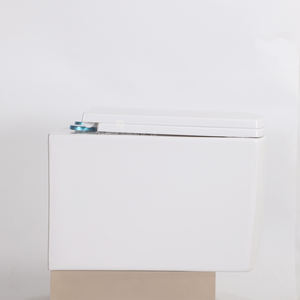 Inodoro de tanque oculto montado en la pared europeo, inodoro suspendido para baño, inodoro cuadrado de cerámica flotante para colgar en la pared - Product Image 2