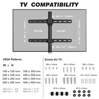 Stand TV Lantai Baja Modern untuk Layar 32"-65" Maks VESA 400x400mm, Putar 25° & Kapasitas 88lbs, Manajemen Kabel, Alas Anti Selip