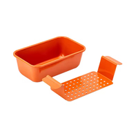 Vente chaude Orange 0.6mm D'épaisseur En Acier Au Carbone Long Moule À Gâteau À Pain Revêtement Antiadhésif Combinaison Moule À Pain Plats De Cuisson Casseroles