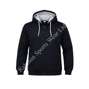 Sweat à capuche unisexe personnalisé vierge pour l'hiver, avec poche, respirant, écologique, en mélange de coton épais, prêt pour la broderie/la sérigraphie - Product Image 3