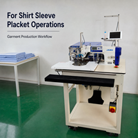 Machine à coudre industrielle automatique TOPSEW TS-850 pour le traitement des patte de boutonnage et des fentes des manches de chemises pour les usines de confection