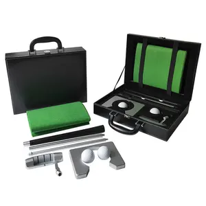 Venda quente Indoor Golf Putter Formação Aid Gift set Mini Golf Colocar Set putting green