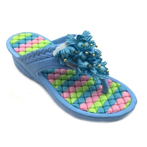 Fiore elegante massaggio di alta della piattaforma pistoni di vibrazione delle donne di cadute di spiaggia antiscivolo a piedi <span class=keywords><strong>pantofole</strong></span> e sandali per le donne della signora - Product Image 3
