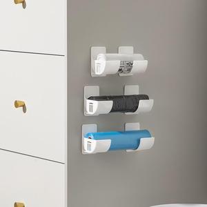 Étagère de rangement pour articles ménagers avec support sans perçage, film de protection et compartiment pour sacs poubelles, pour rangement latéral de réfrigérateur - Product Image 2