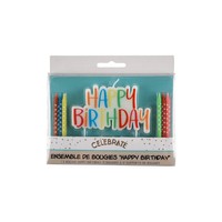 Cake Topper Geburtstags dekoration Party liefert mehrfarbige Geburtstags kerzen Set mit Happy Birthday Letter Candles