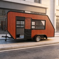 Food Truck Équipé d'une Cuisine Complète, Remorque Mobile Électrique à Vendre, Idéal pour l'Activité Commerciale Alimentaire en Extérieur