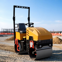Rouleau compresseur vibrant autoporté de 1,0 tonne, très populaire et de haute qualité, pour chantier de construction