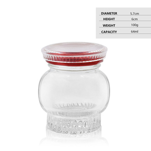 Bouteille en verre transparente de 50 ml en forme de lanterne unique pour miel, confiture, gelée, yaourt, <span class=keywords><strong>caviar</strong></span>, <span class=keywords><strong>vanille</strong></span> – Pot en verre épaissi - Product Image 6