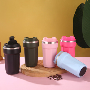 Insulated Stainless Steel 380ml Travel Mug Thermal <b>Coffee</b> Thermos with 12-24 Hours Thermal Performance Classic Style Portable - Product Image 5