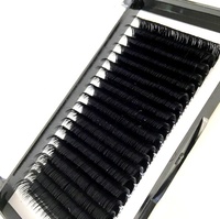 Cosmetici private label giapponese nero opaco estensione ciglia di visone seta estensione del ciglio oem ciglia 8-25mm per estensione