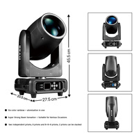 HAT Mini 295w Beam Moving Head Light, éclairage professionnel DMX512, faisceau de scène, éclairage gobo pour spectacle, discothèque, DJ, club, boîte de nuit