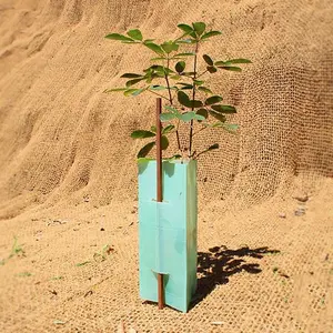 Pelindung pohon segitiga anti UV, perlindungan tanaman berongga plastik luar ruangan