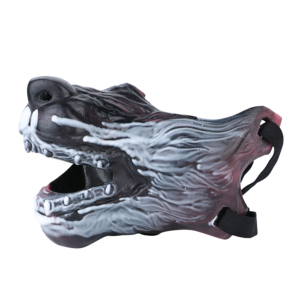 Máscara de media cara Original de lobo sediento de sangre, tamaño ajustable, máscara fetiche BDSM, serie oscura, accesorio de juego de rol - Product Image 5