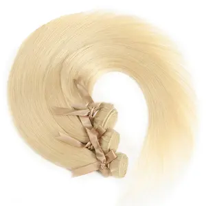 Wholesale 15A Top Quality 613 Blonde Straight Weave Raw 100% hair virgin human hair bundles Human Hair Extensions Vendors