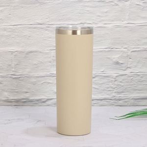 Gobelet droit à double paroi en acier inoxydable 304 de 20 oz avec logo personnalisé, pour le bureau et la maison, avec couvercle - Product Image 6