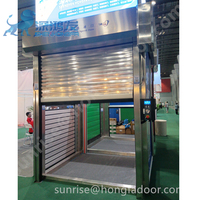 Porte à enroulement en acier inoxydable rapide et silencieuse, électrique, étanche, antivol, résistante au vent