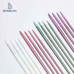 BOMEIJIA Vente chaude Ensemble de pinceaux <span class=keywords><strong>à</strong></span> poils synthétiques avec manche en bois 4 pièces/6 pièces pour la peinture <span class=keywords><strong>à</strong></span> l'huile, <span class=keywords><strong>à</strong></span> l'acrylique et <span class=keywords><strong>à</strong></span> l'aquarelle des artistes - Product Image 1