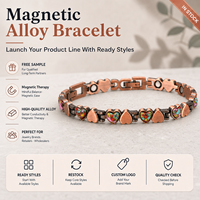 Bijoux magnétiques, bijoux de thérapie magnétique, bracelet à maillons avec pierres turquoise colorées, vente en gros personnalisée pour la vente au détail