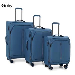 Ensemble de Bagages de Voyage Goby London avec Roues Pivotantes 20/24/28 Pouces, Tissu, Luxueux et Élégant, <span class=keywords><strong>Valise</strong></span> Trolley Cabine, Nouveau <span class=keywords><strong>Design</strong></span> - Product Image 1