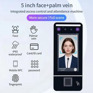 Vỏ kim loại 5 inch không thấm nước sinh trắc học kiểm soát truy cập hệ thống mặt vân tay palmar tĩnh mạch công nhận với miễn phí API và SDK - Product Image 2