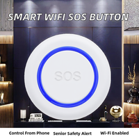 Bouton SOS intelligent WiFi Tuya PST RF433M en ABS pour personnes âgées, portée de détection 10-20m, contrôle à distance via l'application PST-WE571