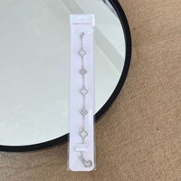 Trébol de Cuatro Hojas y Cinco Flores de 9MM, Acero Inoxidable Chapado en Oro de 18k, Diseño Exclusivo de Lujo Ligero, Madreperla con Microincrustaciones de Circonio